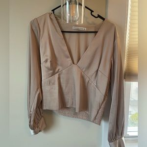 Abercrombie cream silky blouse